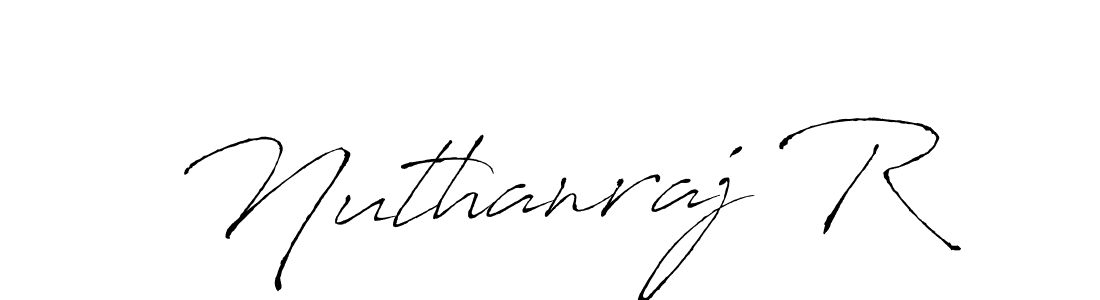 How to make Nuthanraj R signature? Antro_Vectra is a professional autograph style. Create handwritten signature for Nuthanraj R name. Nuthanraj R signature style 6 images and pictures png