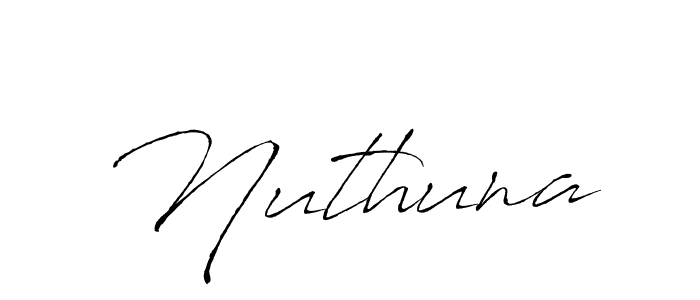 Design your own signature with our free online signature maker. With this signature software, you can create a handwritten (Antro_Vectra) signature for name Nuthuna. Nuthuna signature style 6 images and pictures png