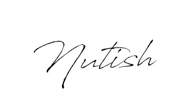 Create a beautiful signature design for name Nutish. With this signature (Antro_Vectra) fonts, you can make a handwritten signature for free. Nutish signature style 6 images and pictures png