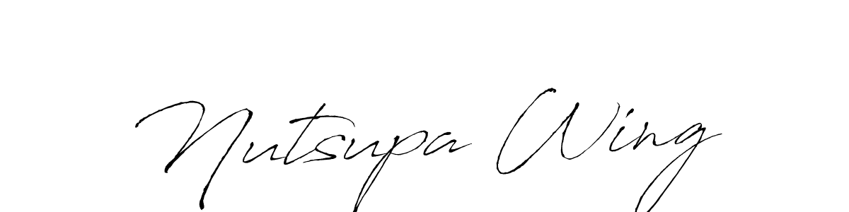 Also You can easily find your signature by using the search form. We will create Nutsupa Wing name handwritten signature images for you free of cost using Antro_Vectra sign style. Nutsupa Wing signature style 6 images and pictures png