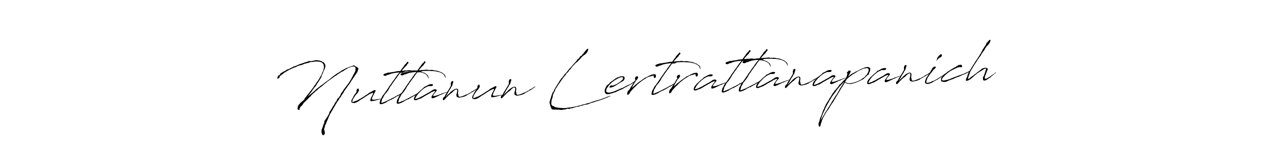 Antro_Vectra is a professional signature style that is perfect for those who want to add a touch of class to their signature. It is also a great choice for those who want to make their signature more unique. Get Nuttanun Lertrattanapanich name to fancy signature for free. Nuttanun Lertrattanapanich signature style 6 images and pictures png