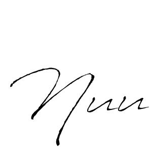 You should practise on your own different ways (Antro_Vectra) to write your name (Nuu) in signature. don't let someone else do it for you. Nuu signature style 6 images and pictures png