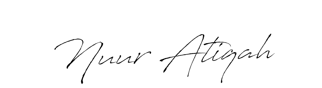 Nuur Atiqah stylish signature style. Best Handwritten Sign (Antro_Vectra) for my name. Handwritten Signature Collection Ideas for my name Nuur Atiqah. Nuur Atiqah signature style 6 images and pictures png