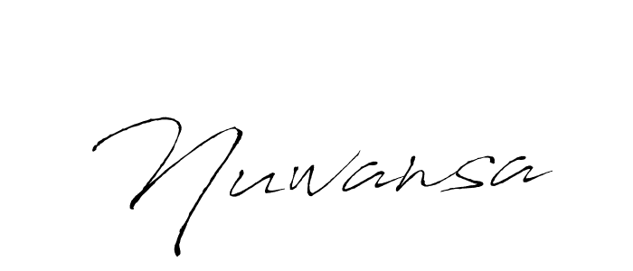 Make a beautiful signature design for name Nuwansa. With this signature (Antro_Vectra) style, you can create a handwritten signature for free. Nuwansa signature style 6 images and pictures png