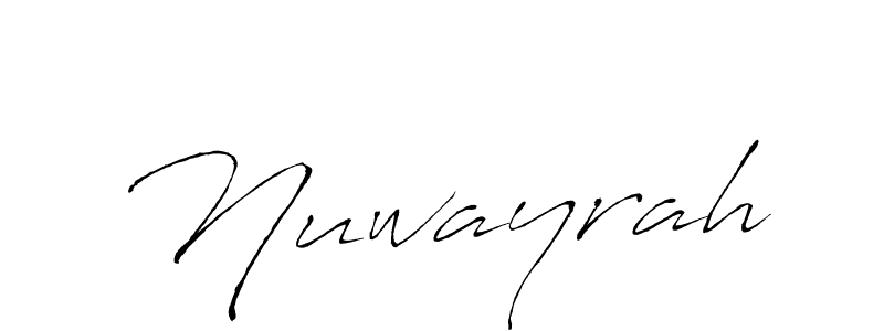 Use a signature maker to create a handwritten signature online. With this signature software, you can design (Antro_Vectra) your own signature for name Nuwayrah. Nuwayrah signature style 6 images and pictures png