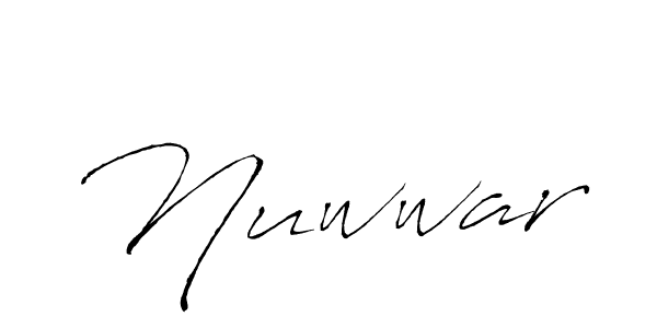 Create a beautiful signature design for name Nuwwar. With this signature (Antro_Vectra) fonts, you can make a handwritten signature for free. Nuwwar signature style 6 images and pictures png