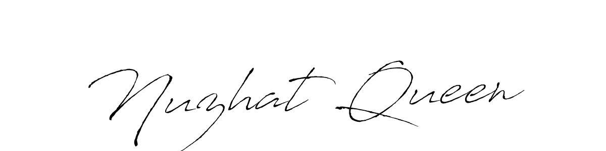 You should practise on your own different ways (Antro_Vectra) to write your name (Nuzhat Queen) in signature. don't let someone else do it for you. Nuzhat Queen signature style 6 images and pictures png