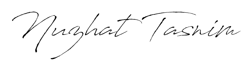 Practice writing Nuzhat Tasnim with the flow of Antro_Vectra lettering. A fantastic source of inspiration for developing your personal signature style. Nuzhat Tasnim signature style 6 images and pictures png
