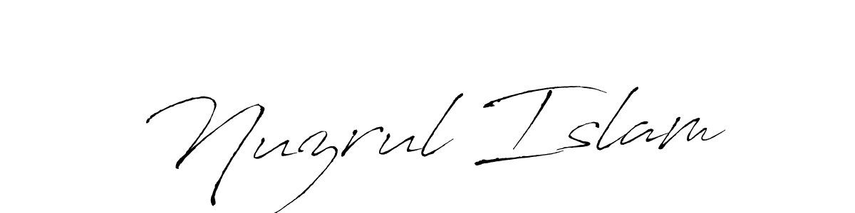 Make a beautiful signature design for name Nuzrul Islam. With this signature (Antro_Vectra) style, you can create a handwritten signature for free. Nuzrul Islam signature style 6 images and pictures png