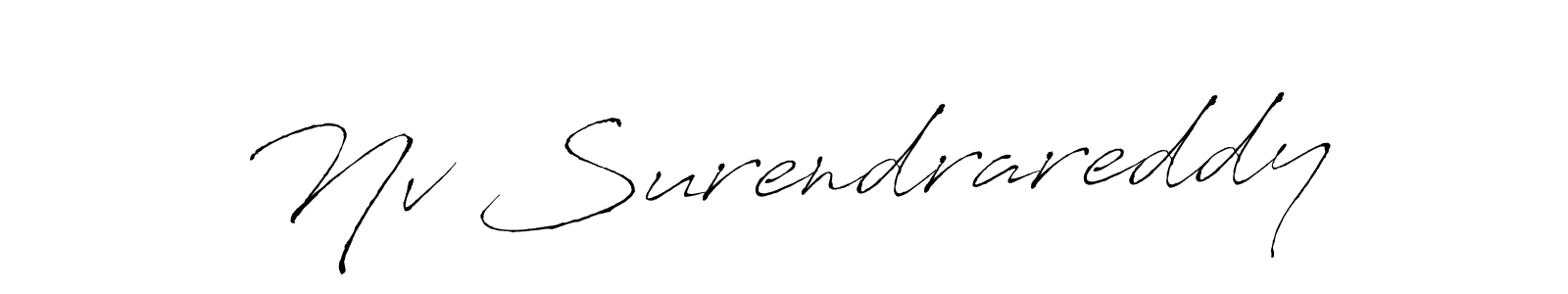 Nv Surendrareddy stylish signature style. Best Handwritten Sign (Antro_Vectra) for my name. Handwritten Signature Collection Ideas for my name Nv Surendrareddy. Nv Surendrareddy signature style 6 images and pictures png