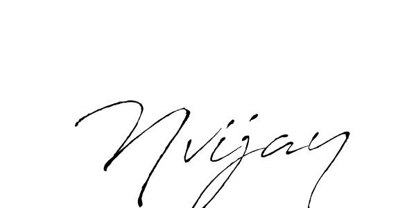 Use a signature maker to create a handwritten signature online. With this signature software, you can design (Antro_Vectra) your own signature for name Nvijay. Nvijay signature style 6 images and pictures png