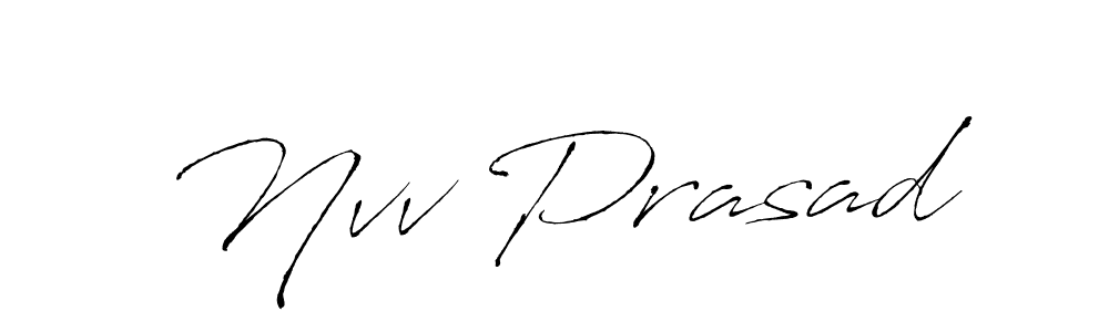 How to make Nvv Prasad name signature. Use Antro_Vectra style for creating short signs online. This is the latest handwritten sign. Nvv Prasad signature style 6 images and pictures png