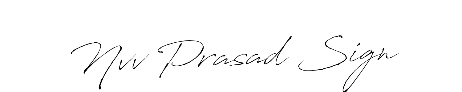 Make a beautiful signature design for name Nvv Prasad Sign. With this signature (Antro_Vectra) style, you can create a handwritten signature for free. Nvv Prasad Sign signature style 6 images and pictures png
