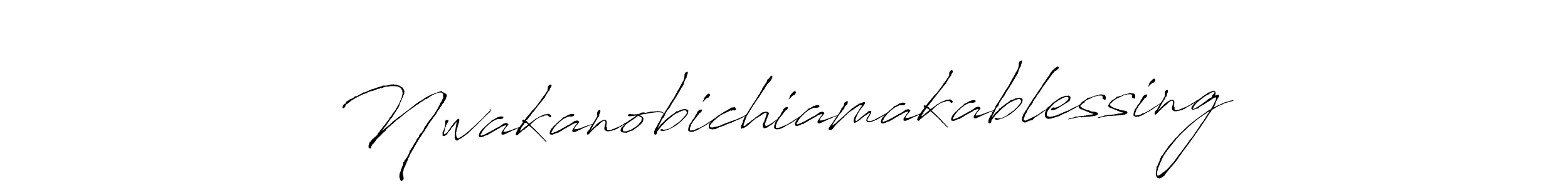 Use a signature maker to create a handwritten signature online. With this signature software, you can design (Antro_Vectra) your own signature for name Nwakanobichiamakablessing. Nwakanobichiamakablessing signature style 6 images and pictures png