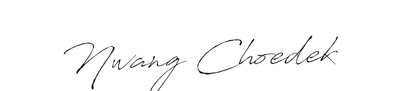 Design your own signature with our free online signature maker. With this signature software, you can create a handwritten (Antro_Vectra) signature for name Nwang Choedek. Nwang Choedek signature style 6 images and pictures png