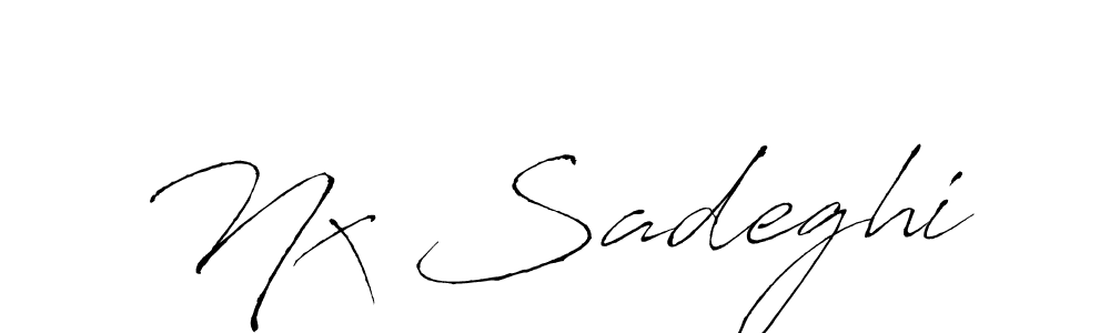 Design your own signature with our free online signature maker. With this signature software, you can create a handwritten (Antro_Vectra) signature for name Nx Sadeghi. Nx Sadeghi signature style 6 images and pictures png