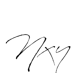Make a beautiful signature design for name Nxy. With this signature (Antro_Vectra) style, you can create a handwritten signature for free. Nxy signature style 6 images and pictures png