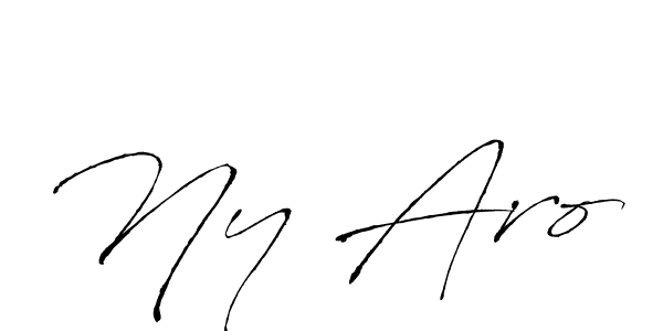 You should practise on your own different ways (Antro_Vectra) to write your name (Ny Aro) in signature. don't let someone else do it for you. Ny Aro signature style 6 images and pictures png