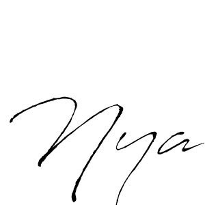 Use a signature maker to create a handwritten signature online. With this signature software, you can design (Antro_Vectra) your own signature for name Nya. Nya signature style 6 images and pictures png