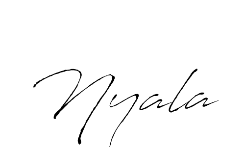 The best way (Antro_Vectra) to make a short signature is to pick only two or three words in your name. The name Nyala include a total of six letters. For converting this name. Nyala signature style 6 images and pictures png