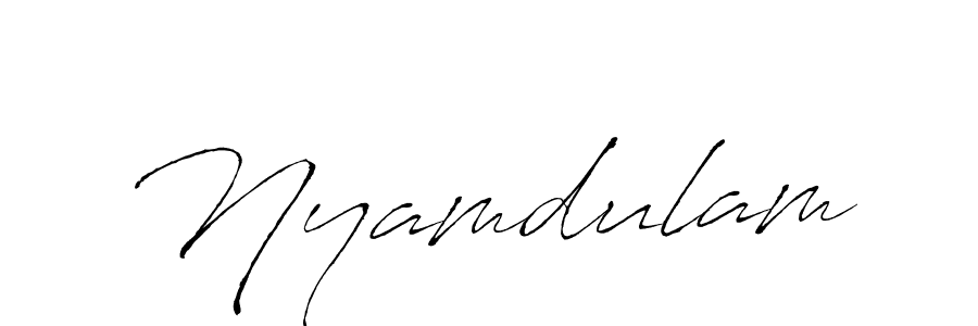 Design your own signature with our free online signature maker. With this signature software, you can create a handwritten (Antro_Vectra) signature for name Nyamdulam. Nyamdulam signature style 6 images and pictures png