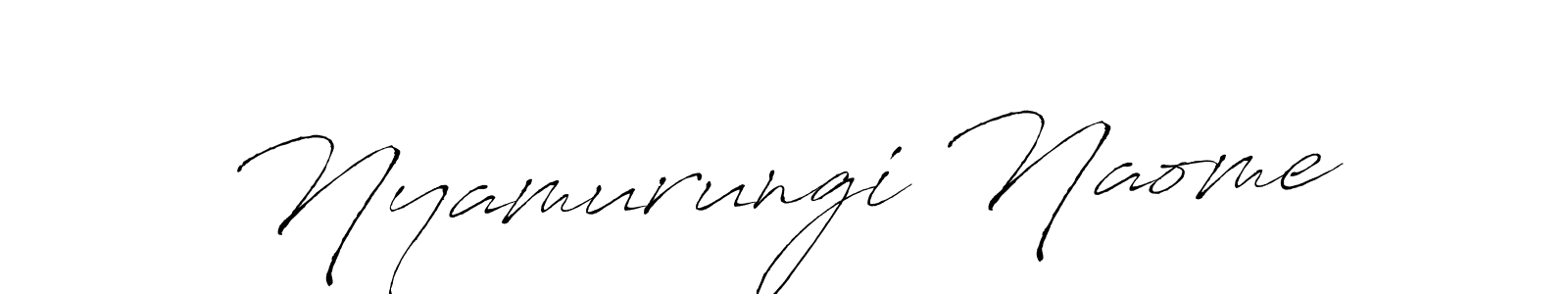 Design your own signature with our free online signature maker. With this signature software, you can create a handwritten (Antro_Vectra) signature for name Nyamurungi Naome. Nyamurungi Naome signature style 6 images and pictures png