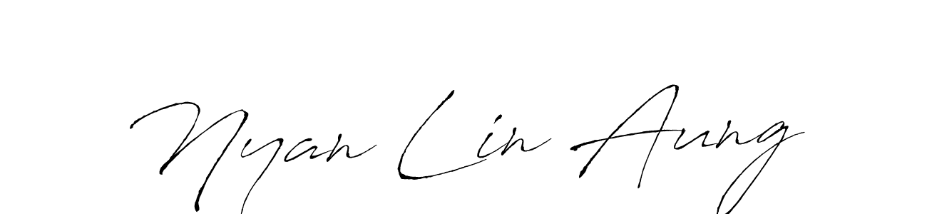 You can use this online signature creator to create a handwritten signature for the name Nyan Lin Aung. This is the best online autograph maker. Nyan Lin Aung signature style 6 images and pictures png