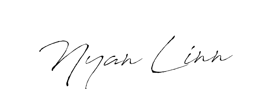 You should practise on your own different ways (Antro_Vectra) to write your name (Nyan Linn) in signature. don't let someone else do it for you. Nyan Linn signature style 6 images and pictures png