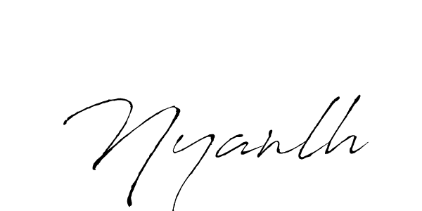 Make a beautiful signature design for name Nyanlh. With this signature (Antro_Vectra) style, you can create a handwritten signature for free. Nyanlh signature style 6 images and pictures png