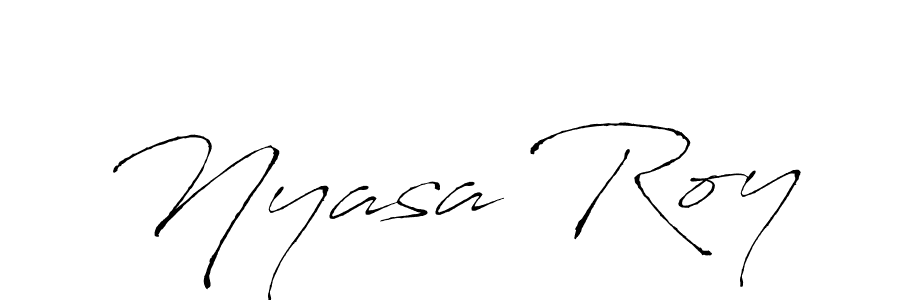 The best way (Antro_Vectra) to make a short signature is to pick only two or three words in your name. The name Nyasa Roy include a total of six letters. For converting this name. Nyasa Roy signature style 6 images and pictures png