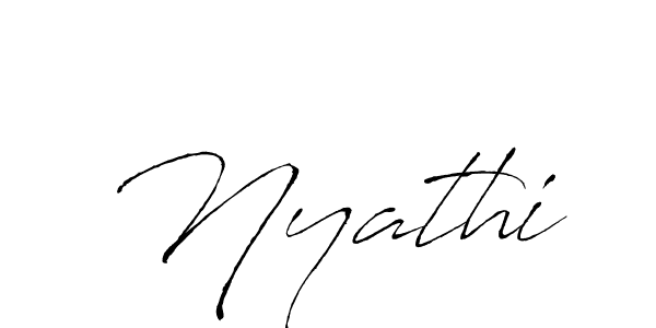 Make a beautiful signature design for name Nyathi. With this signature (Antro_Vectra) style, you can create a handwritten signature for free. Nyathi signature style 6 images and pictures png