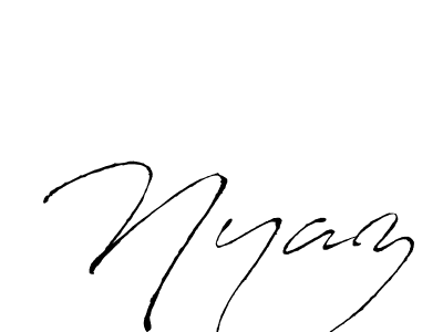 if you are searching for the best signature style for your name Nyaz. so please give up your signature search. here we have designed multiple signature styles  using Antro_Vectra. Nyaz signature style 6 images and pictures png