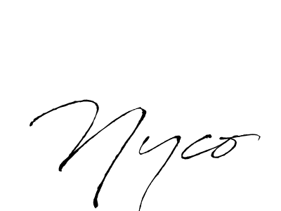 if you are searching for the best signature style for your name Nyco. so please give up your signature search. here we have designed multiple signature styles  using Antro_Vectra. Nyco signature style 6 images and pictures png