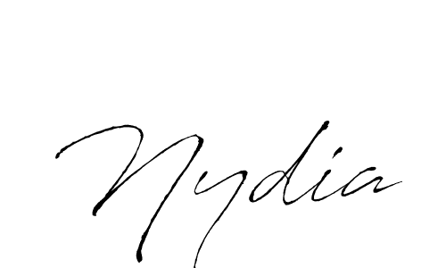 Design your own signature with our free online signature maker. With this signature software, you can create a handwritten (Antro_Vectra) signature for name Nydia. Nydia signature style 6 images and pictures png