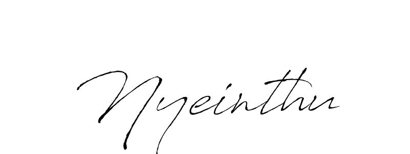 Use a signature maker to create a handwritten signature online. With this signature software, you can design (Antro_Vectra) your own signature for name Nyeinthu. Nyeinthu signature style 6 images and pictures png