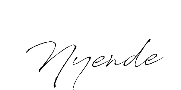 Nyende stylish signature style. Best Handwritten Sign (Antro_Vectra) for my name. Handwritten Signature Collection Ideas for my name Nyende. Nyende signature style 6 images and pictures png