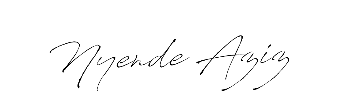 Nyende Aziz stylish signature style. Best Handwritten Sign (Antro_Vectra) for my name. Handwritten Signature Collection Ideas for my name Nyende Aziz. Nyende Aziz signature style 6 images and pictures png