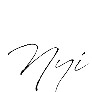 How to make Nyi signature? Antro_Vectra is a professional autograph style. Create handwritten signature for Nyi name. Nyi signature style 6 images and pictures png