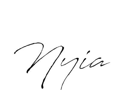 Make a beautiful signature design for name Nyia. With this signature (Antro_Vectra) style, you can create a handwritten signature for free. Nyia signature style 6 images and pictures png