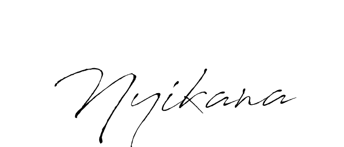 Use a signature maker to create a handwritten signature online. With this signature software, you can design (Antro_Vectra) your own signature for name Nyikana. Nyikana signature style 6 images and pictures png