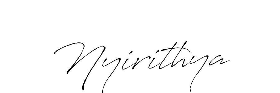 How to make Nyirithya name signature. Use Antro_Vectra style for creating short signs online. This is the latest handwritten sign. Nyirithya signature style 6 images and pictures png