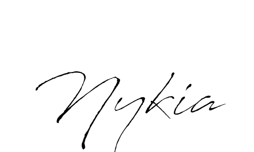 Create a beautiful signature design for name Nykia. With this signature (Antro_Vectra) fonts, you can make a handwritten signature for free. Nykia signature style 6 images and pictures png