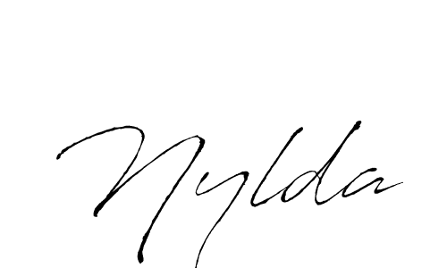 Create a beautiful signature design for name Nylda. With this signature (Antro_Vectra) fonts, you can make a handwritten signature for free. Nylda signature style 6 images and pictures png