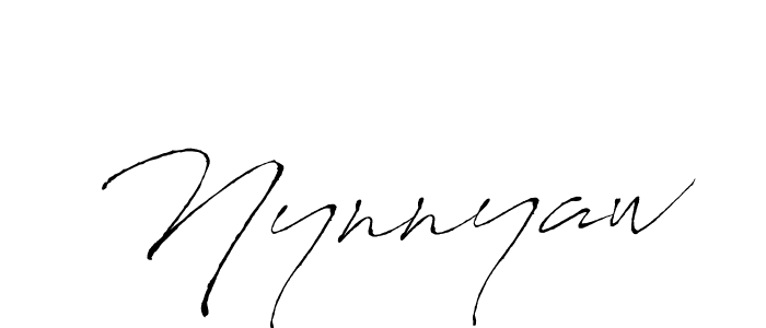 Make a beautiful signature design for name Nynnyaw. With this signature (Antro_Vectra) style, you can create a handwritten signature for free. Nynnyaw signature style 6 images and pictures png