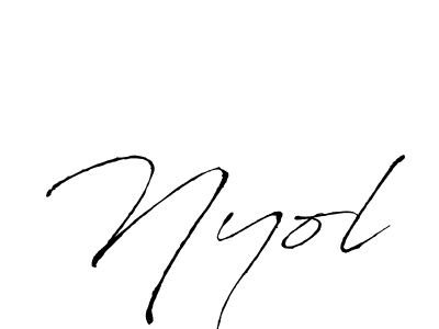 You should practise on your own different ways (Antro_Vectra) to write your name (Nyol) in signature. don't let someone else do it for you. Nyol signature style 6 images and pictures png