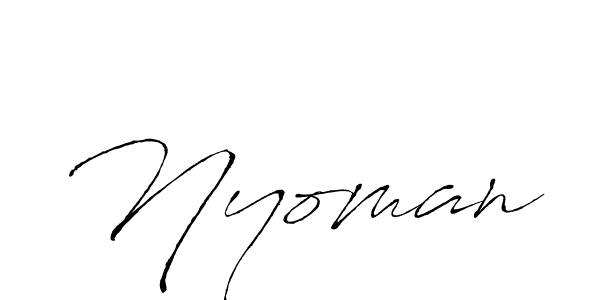 Create a beautiful signature design for name Nyoman. With this signature (Antro_Vectra) fonts, you can make a handwritten signature for free. Nyoman signature style 6 images and pictures png