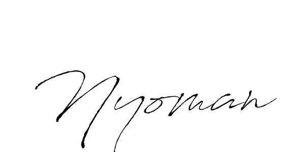 Nyoman stylish signature style. Best Handwritten Sign (Antro_Vectra) for my name. Handwritten Signature Collection Ideas for my name Nyoman. Nyoman signature style 6 images and pictures png