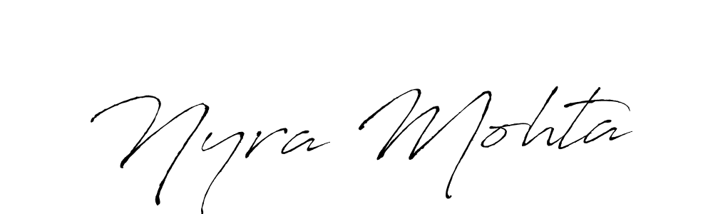 How to make Nyra Mohta signature? Antro_Vectra is a professional autograph style. Create handwritten signature for Nyra Mohta name. Nyra Mohta signature style 6 images and pictures png