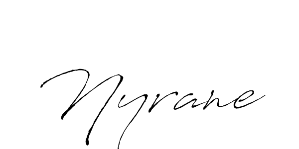 Antro_Vectra is a professional signature style that is perfect for those who want to add a touch of class to their signature. It is also a great choice for those who want to make their signature more unique. Get Nyrane name to fancy signature for free. Nyrane signature style 6 images and pictures png