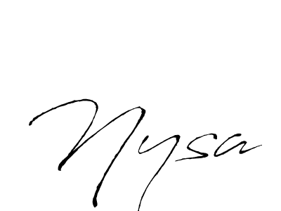 Nysa stylish signature style. Best Handwritten Sign (Antro_Vectra) for my name. Handwritten Signature Collection Ideas for my name Nysa. Nysa signature style 6 images and pictures png